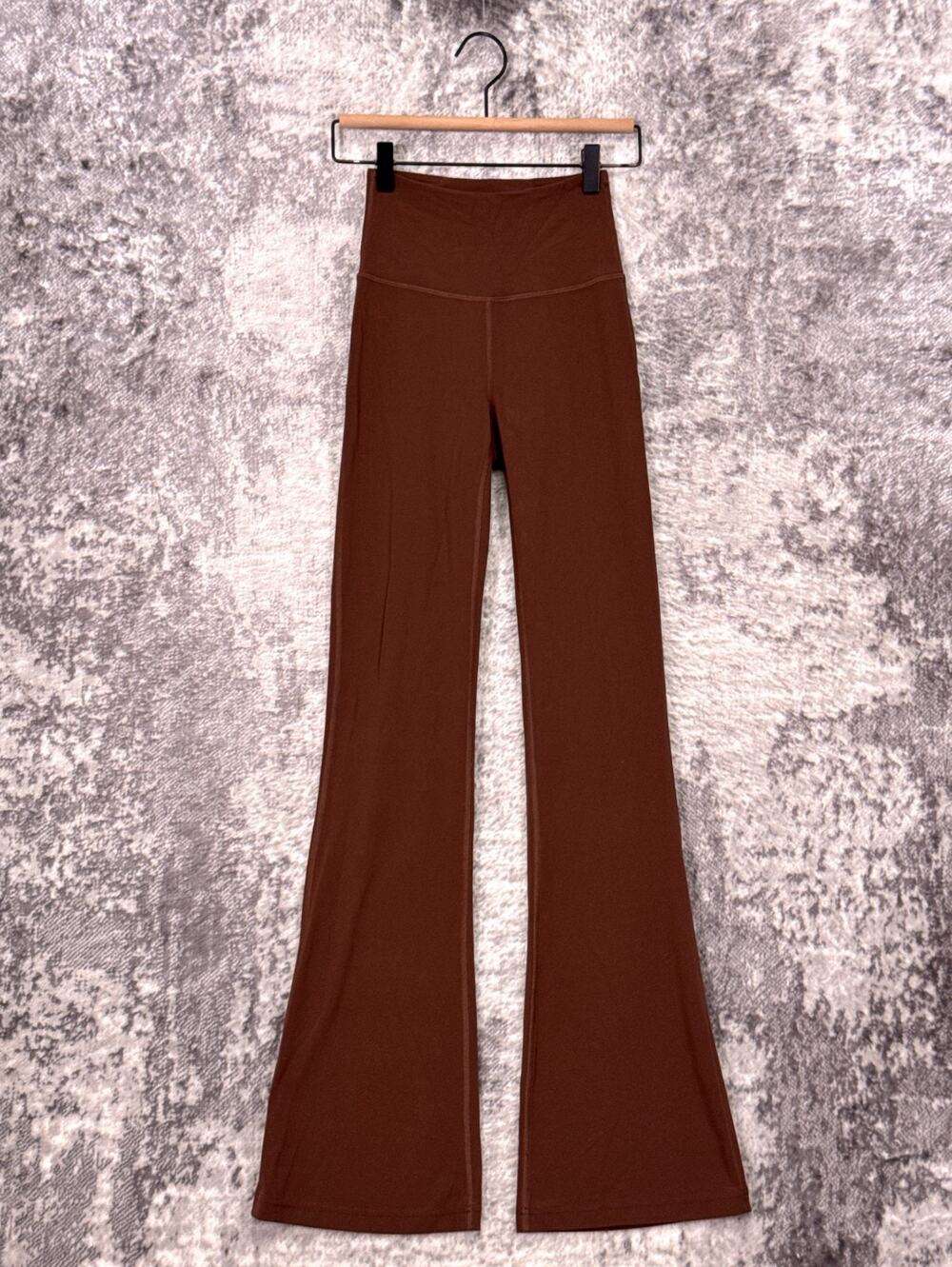 Lululemon Groove Nulu High Rise Flared Pants 2 Womens Brown